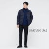 Ảnh mẫu mặc Áo lông vũ nam không mũ Nhật Bản Ultra Light Down 443318 màu xanh đen 69 NAVY
