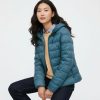 Áo lông vũ nữ có mũ Nhật Bản 450311 màu xanh cổ vịt 54 Green