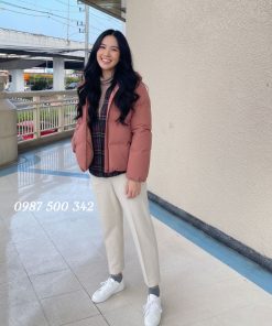 Mẫu mặc Áo lông vũ nữ đại hàn dáng ngắn Nhật Bản Seamless Down 452309 màu cam đậm 23 ORANGE