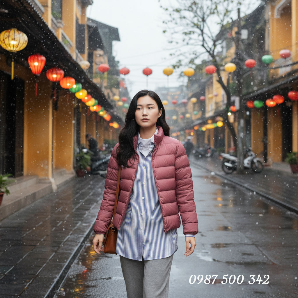 Mùa đông Hà Nội (10-15°C, không mưa): Đây là "sân khấu" chính của dòng lông vũ Ultra Light Down. 